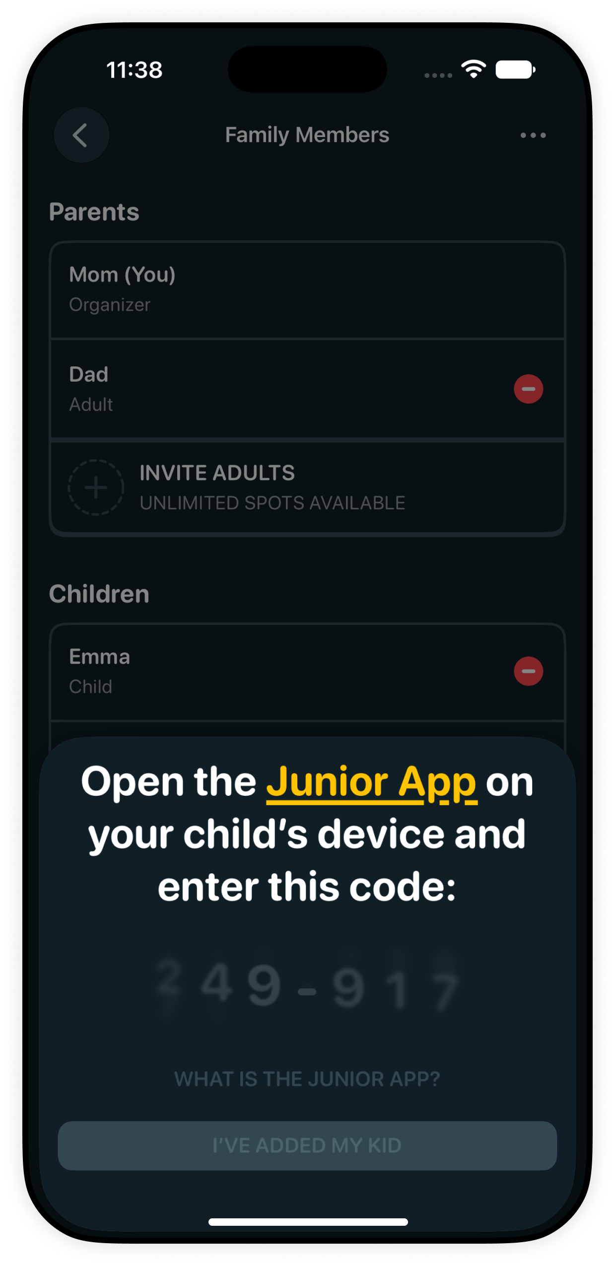 Step 4: Get secure pairing code
